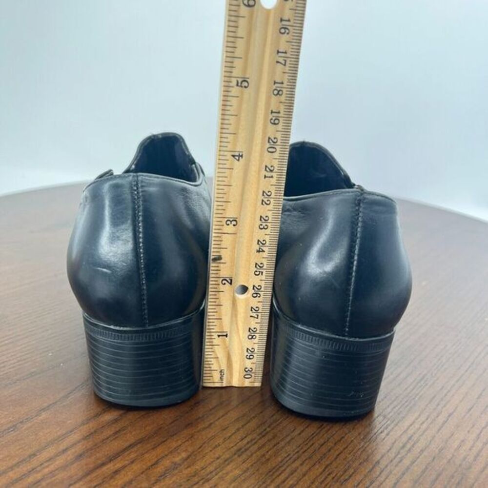 Munro Loafer Shoes Women's 5M Black Leather Slip On Block Heel Casual M281481 - Picture 9 of 16
